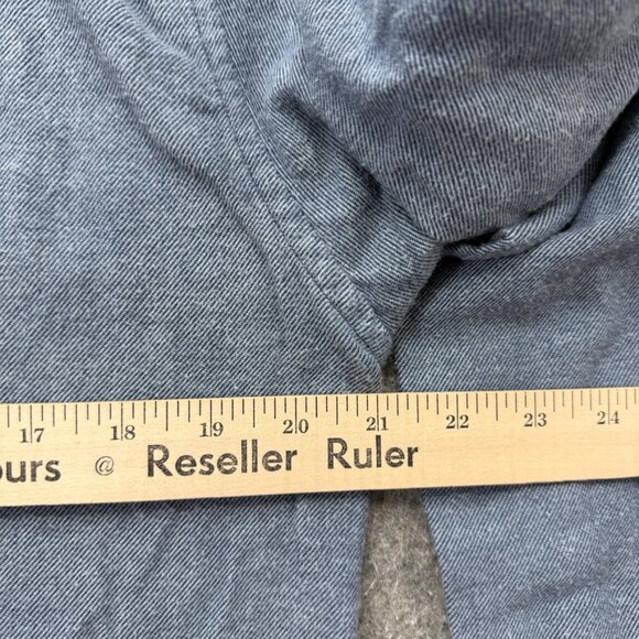 Outerknown Chambray Shirt Men M Blue Long Sleeve Utility Pocket Button Up - Picture 10 of 14